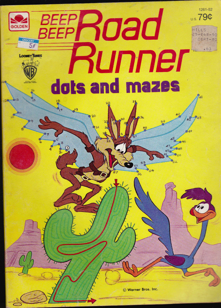 Beep Beep The Road Runner Dots and Mazes Book 1979 Golden 1261-52