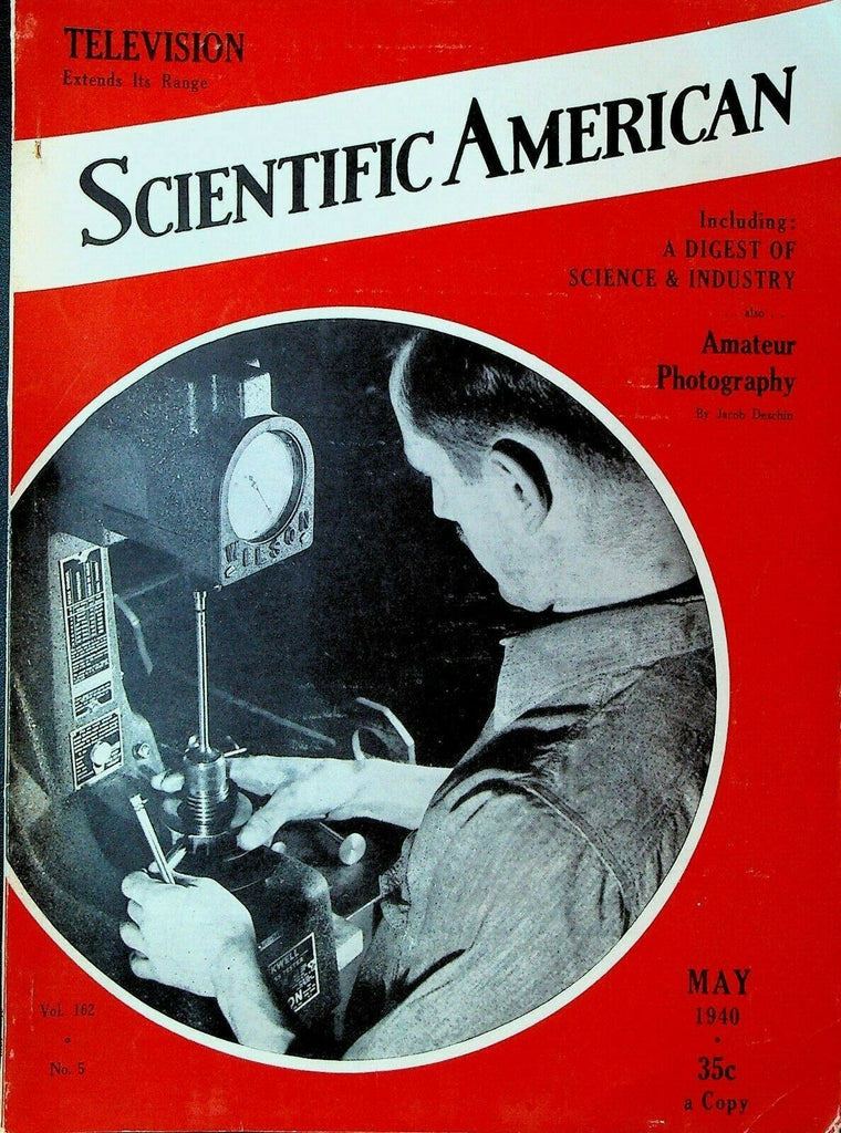 Scientific American May 1940 Television Blimps Ernest O Lawrence