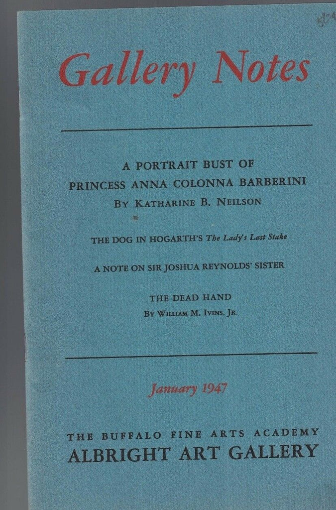 Albright Art Gallery Notes January 1947 Princess Anna Colonna Barberini