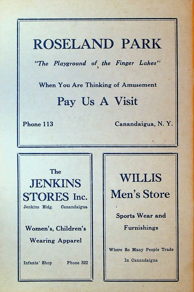 Canandaigua Lake Cottage Owners Directory 1949 1950 Finger Lakes New York