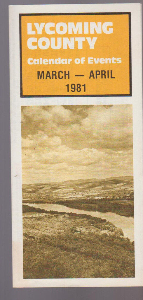 Lycoming County Pennsylvania Calendar of Events March 1981