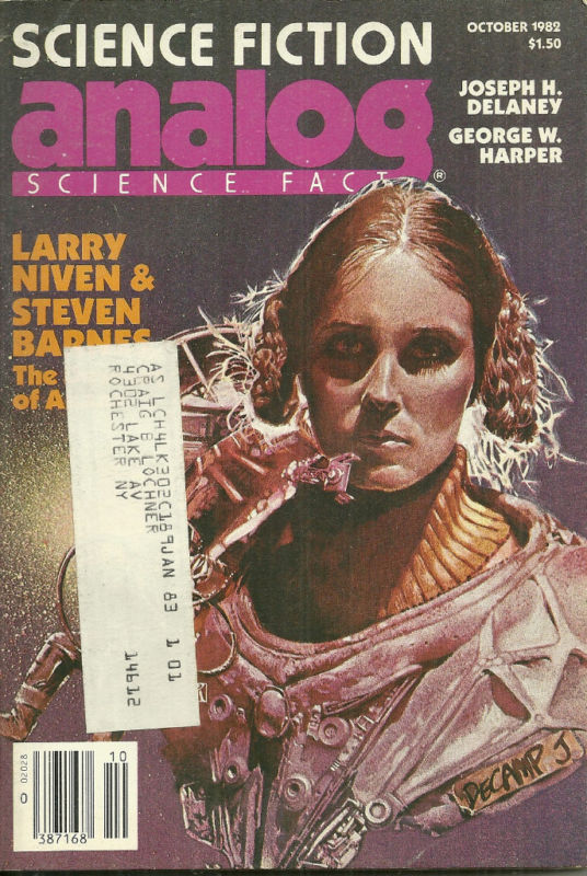Analog Magazine October 1982 Larry Niven Steven Barnes Science Fiction