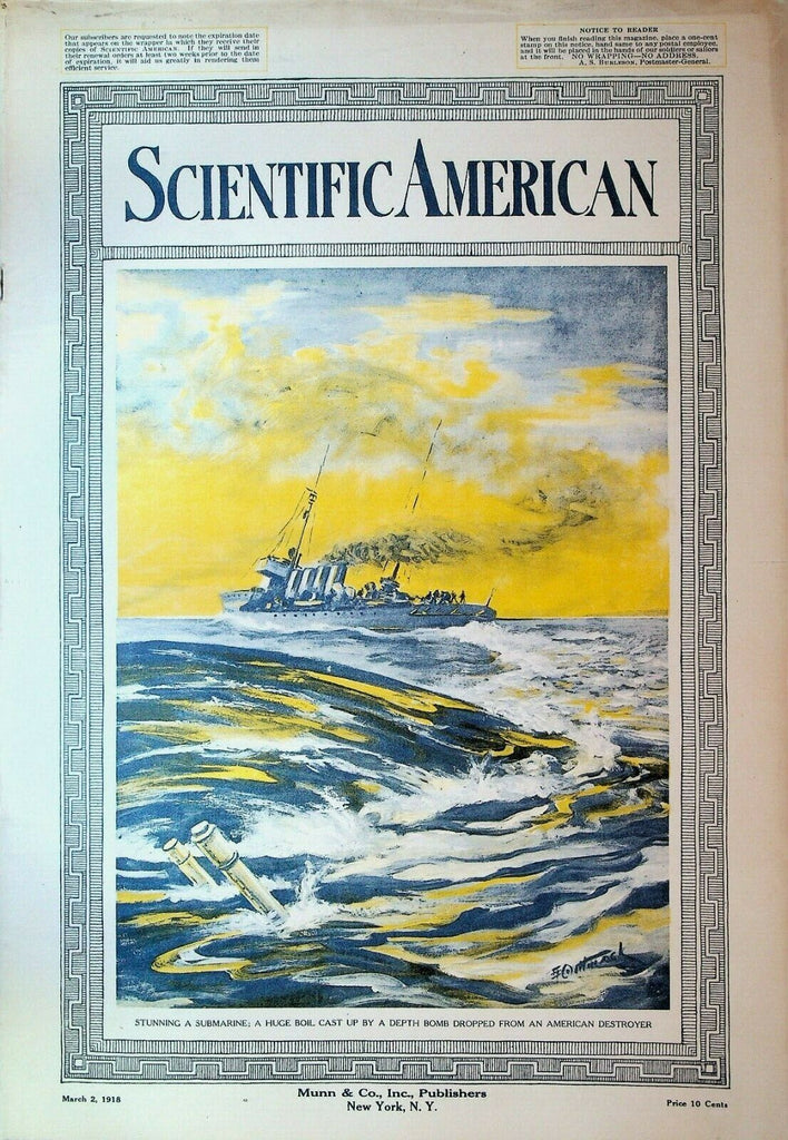 Scientific American March 2 1918 WWI Japan Emperor Mikado Farm Machinery