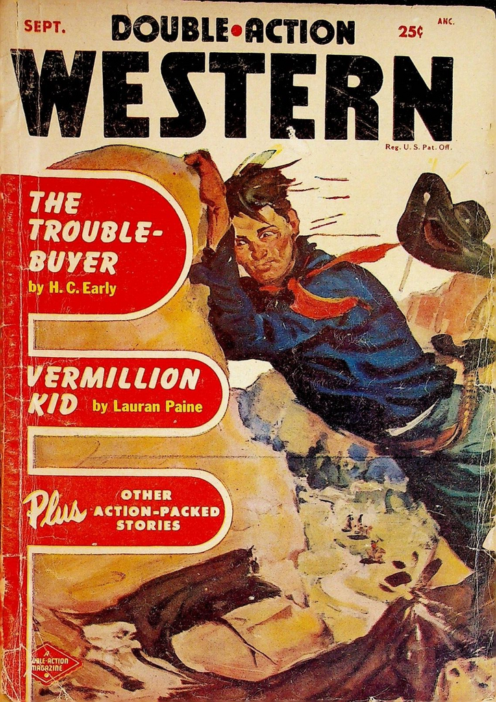 Double Action Western September 1955 HC Early Laruran Paine Harold Gluck