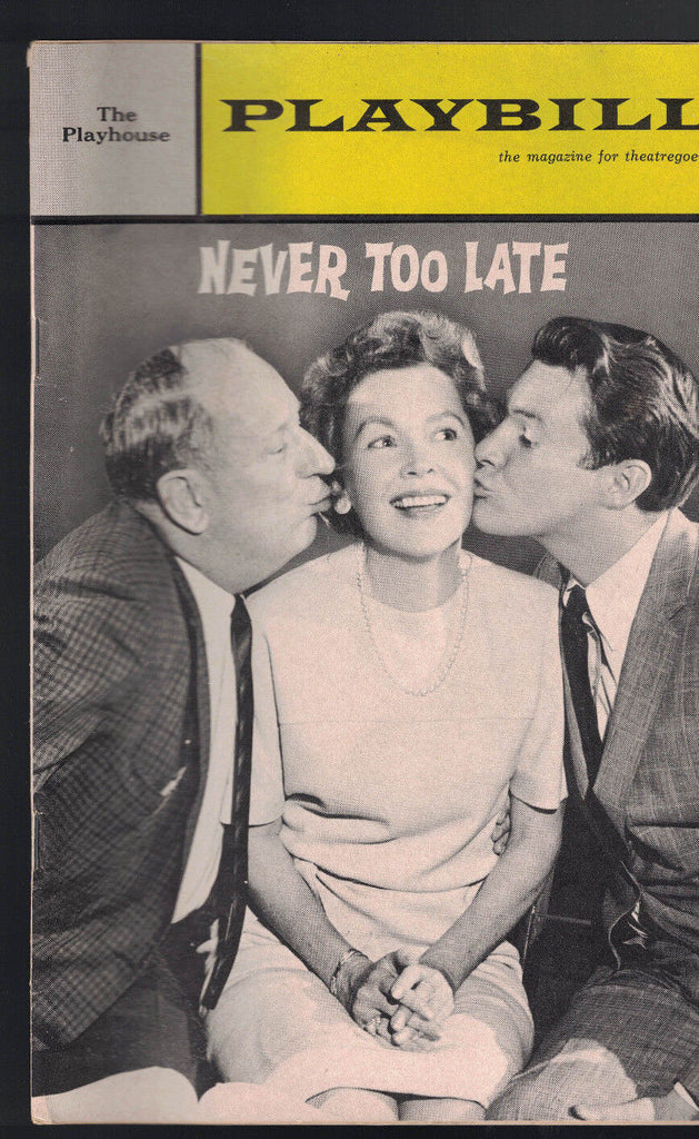 Never Too Late Playbill March 1964 Orson Bean Maureen O'Sullivan Paul Ford