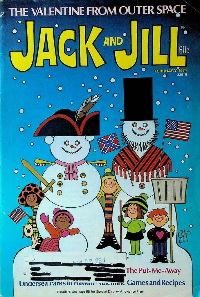 Jack & Jill Magazine February 1974 Big Ben Abraham Lincoln George Washington