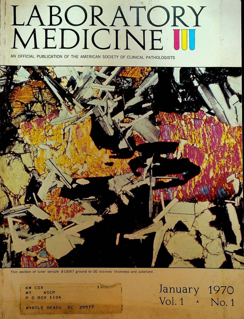Laboratory Medicine Magazine FIRST ISSUE January 1970 Clinical Pathologists