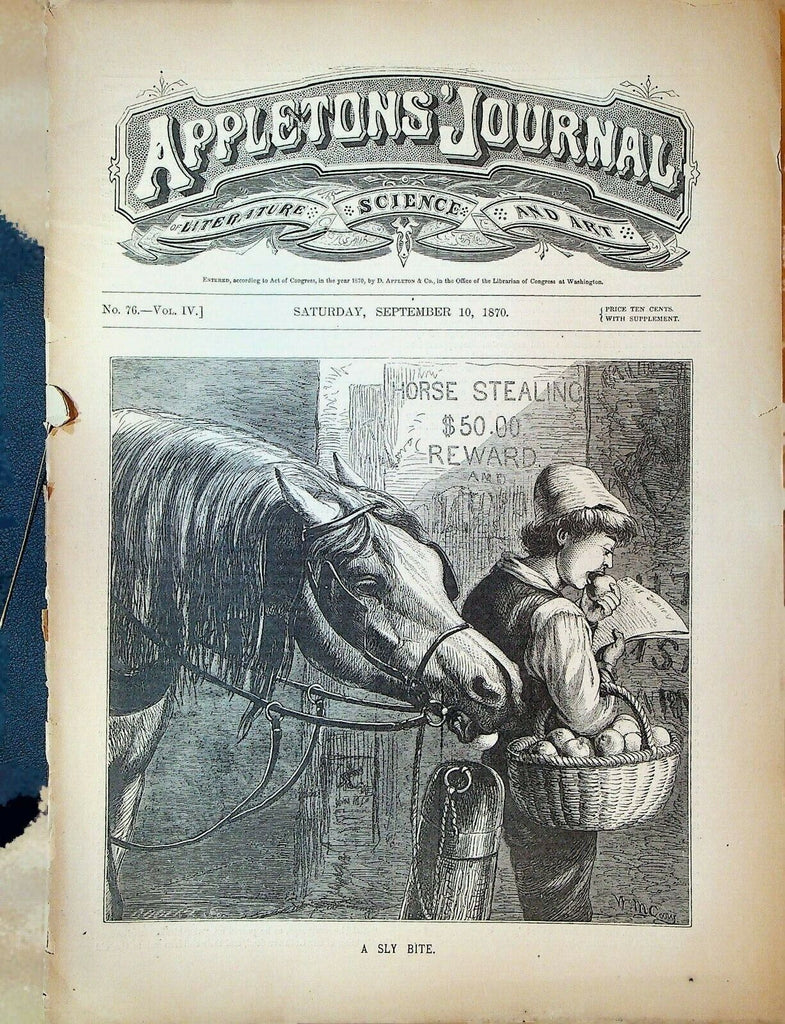 Appleton's Journal September 10 1870 Anthony Trollope Mrs Oliphant