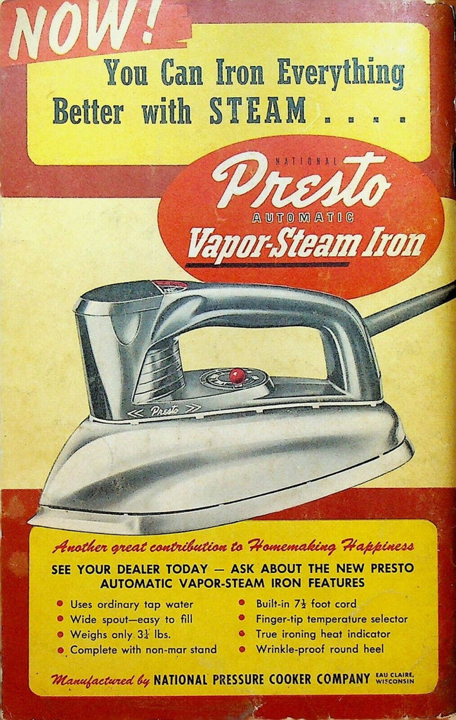 National Presto Cooker Recipe Book Eau Claire Instructions models 603 604 606