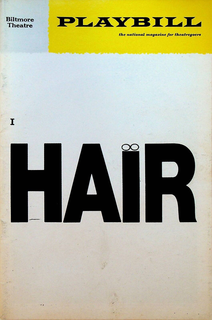 Hair Playbill August 1970 Clifford Lipson Lillian Wong Aldora Britton