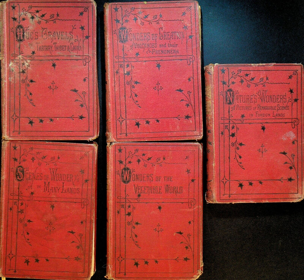 Wonders Book Lot of 5 1872 China Tibet Volcanoes Vegetables Andes Iceland