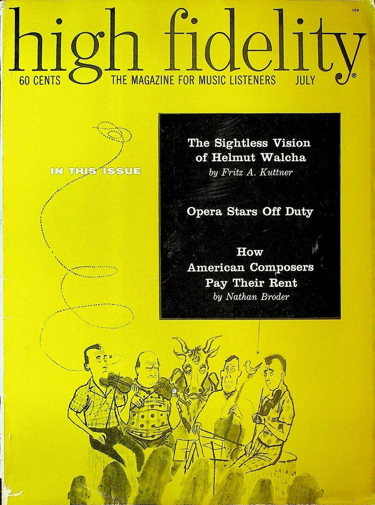 High Fidelity Magazine July 1959 Helmut Walcha Le Docteur Veron