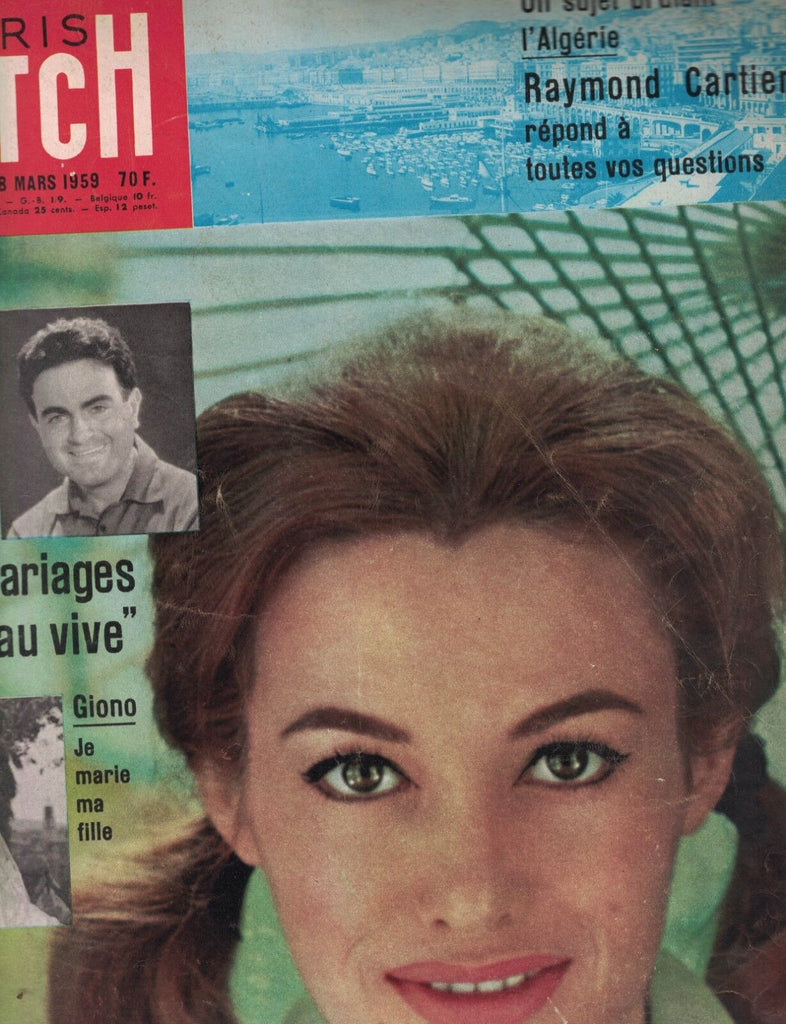 Paris Match March 28 1959 Guy Beart Pascale Audret Raymond Cartier