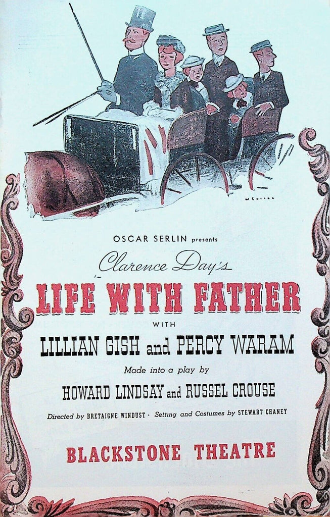 Life With Father Program 1940 Lillian Gish Percy Waram Chicago
