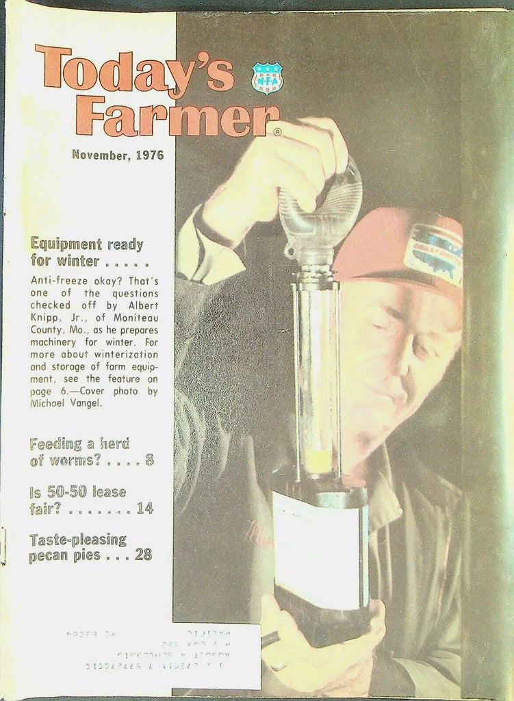 Today's Farmer Magazine November 1976 Pecan Pies Albert Knipp Jr