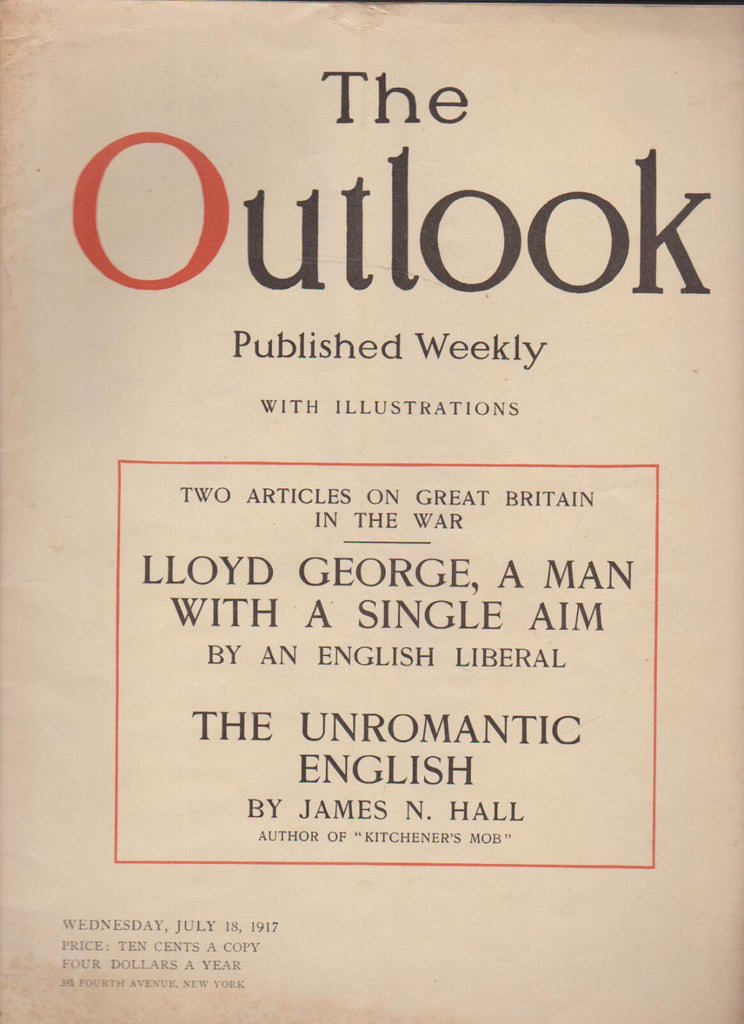 Outlook Magazine July 18 1917 Lloyd George Great Britain in World War I