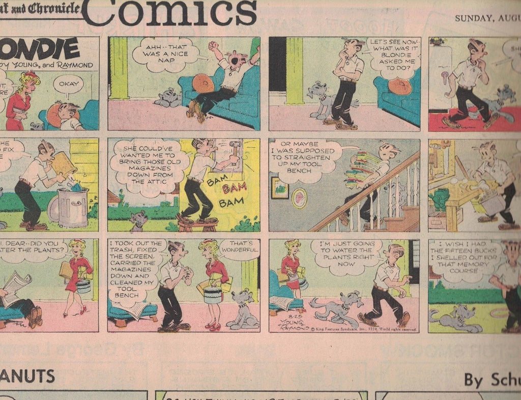 Rochester Democrat & Chronicle Sunday Comics Section August 25 1974 Gahan Wilson