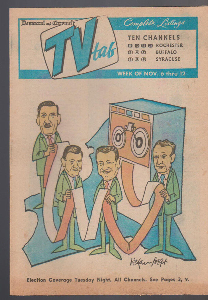 Democrat & Chronicle TV Tab November 6 1967 Election Night Coverage