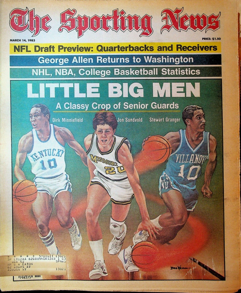 The Sporting News March 14 1983 George Allen Dirk Minniefield Stewart Granger