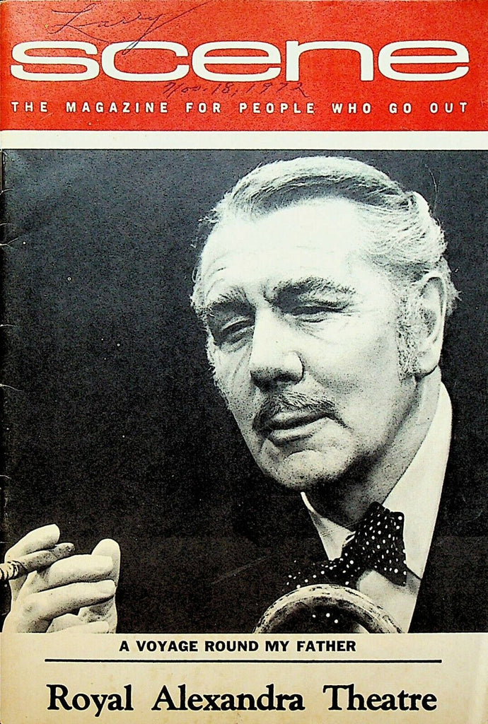 Scene Toronto Program A Voyage Round My Father Michael Redgrave November 18 1972