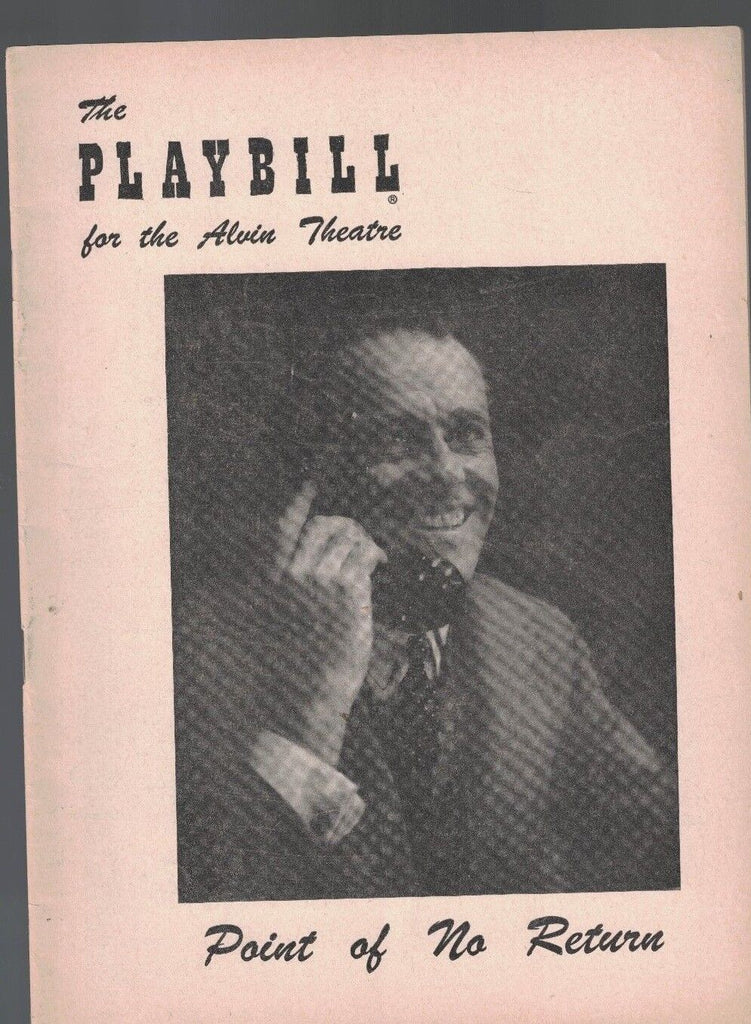 Point of No Return Playbill December 24 1951 Henry Fonda Leora Dana