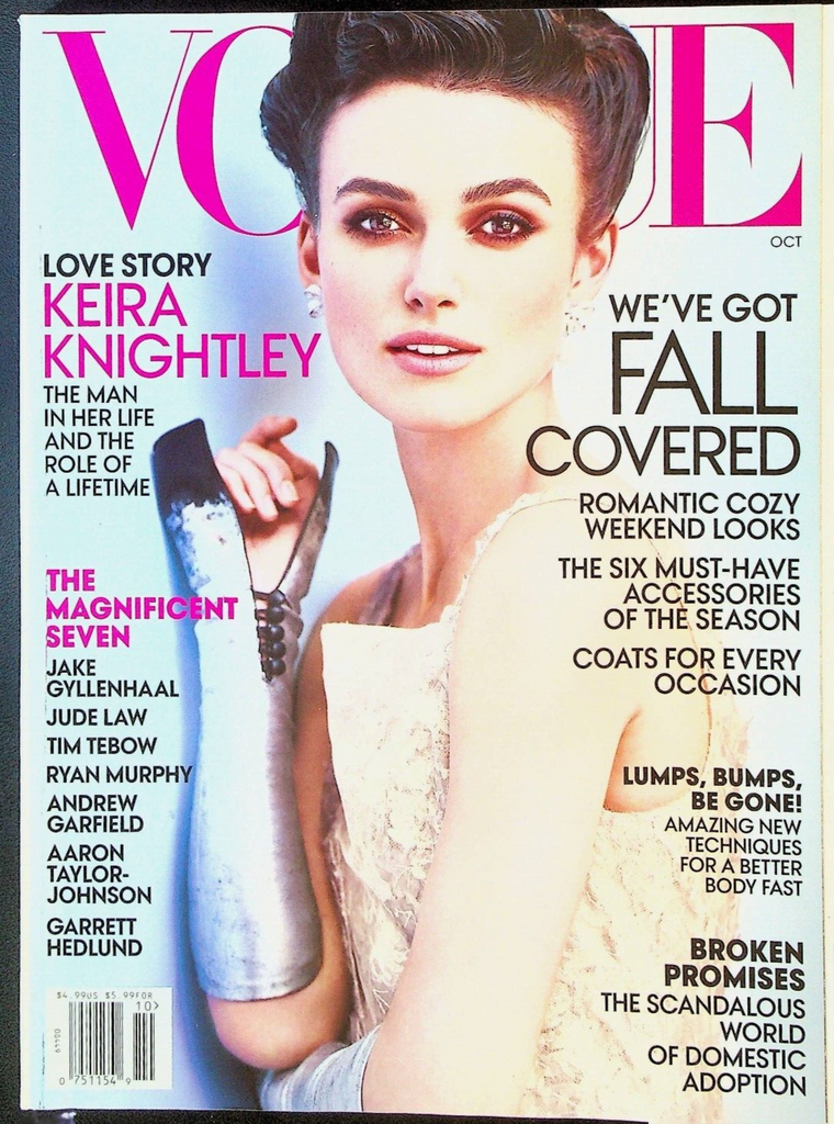 Vogue Magazine October 2012 Keira Knightley Tim Tebow Jake Gyllenhaal
