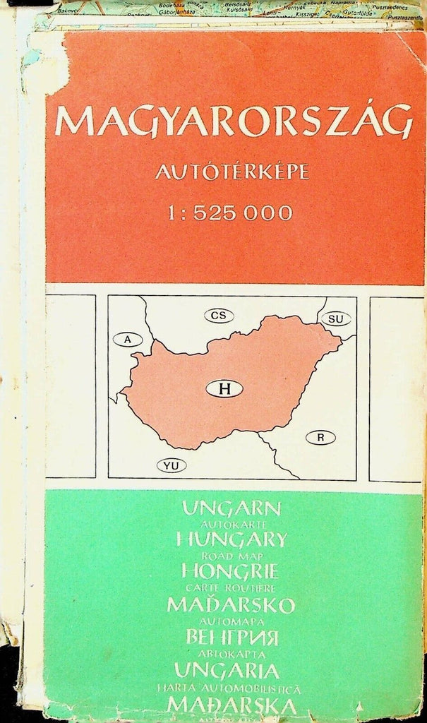 Magyarorszag Map Hungary 1970s