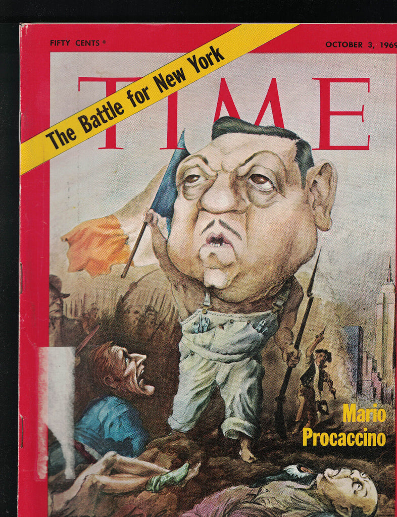 Time Magazine October 3 1969 Battle for New York Mario Procaccino