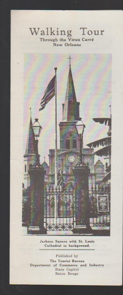 Walking Tour Through the Vieux Carre New Orleans Louisiana Brochure 1960s