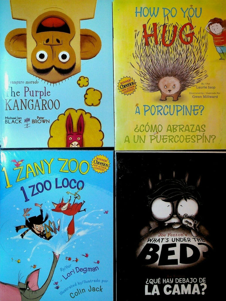 Children's Book English/Spanish Lot of 9 Purple Kangaroo 1 Zany Zoo Sealed