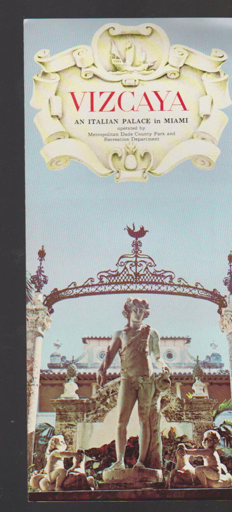 Vizcaya Italian Palace in Miami Florida Brochure 1970s