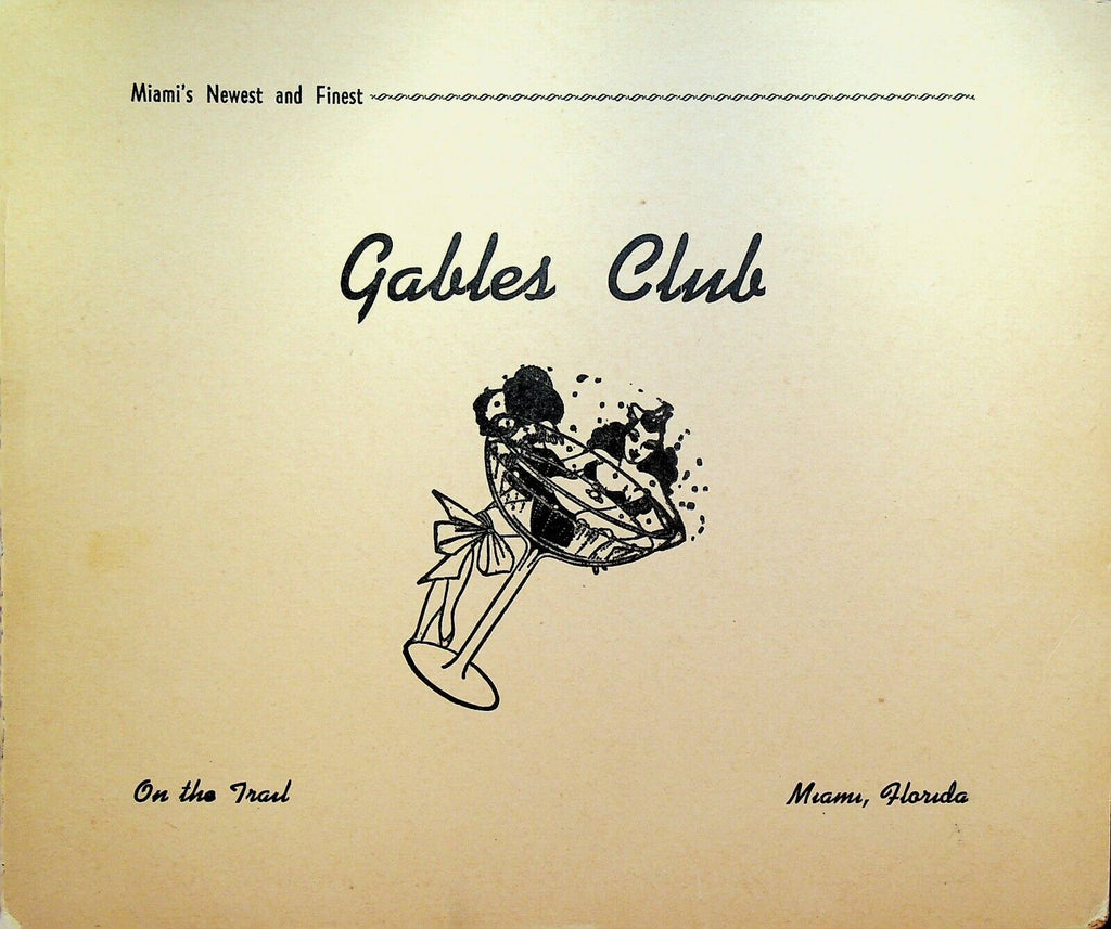 Gables Club Miami Florida Souvenir Photo & Folder Smiling Couple