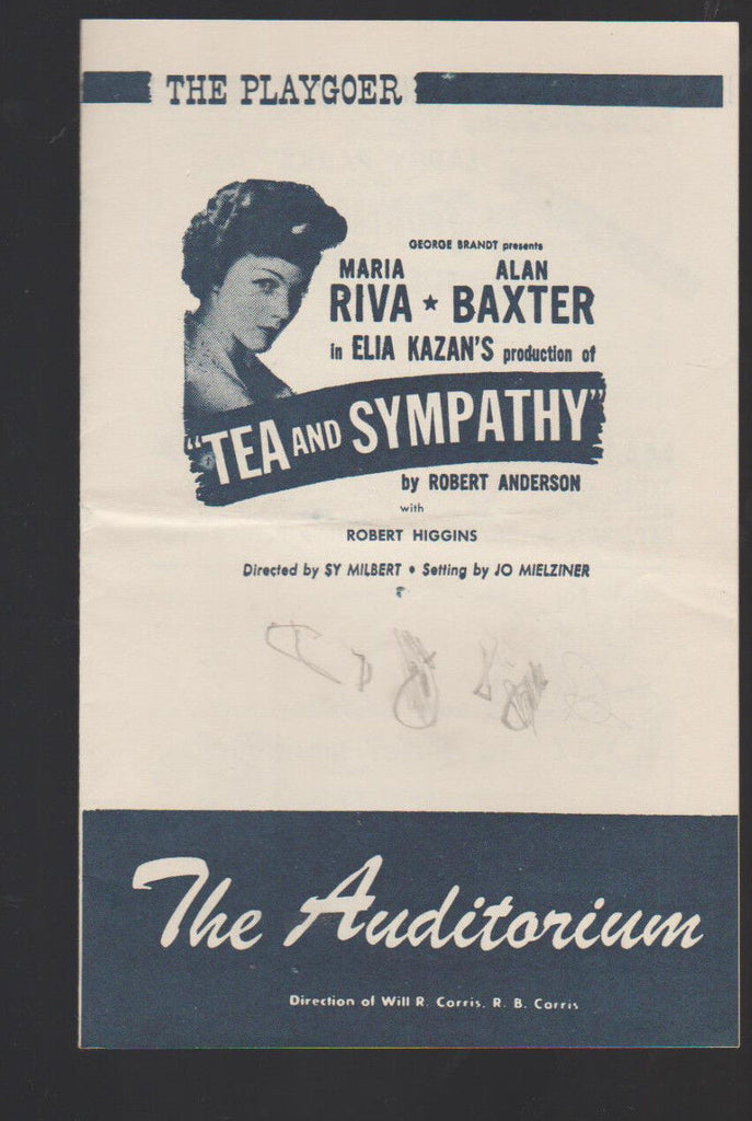 Tea and Sympathy Playgoer 1956 Maria Riva Alan Baxter Robert Higgins
