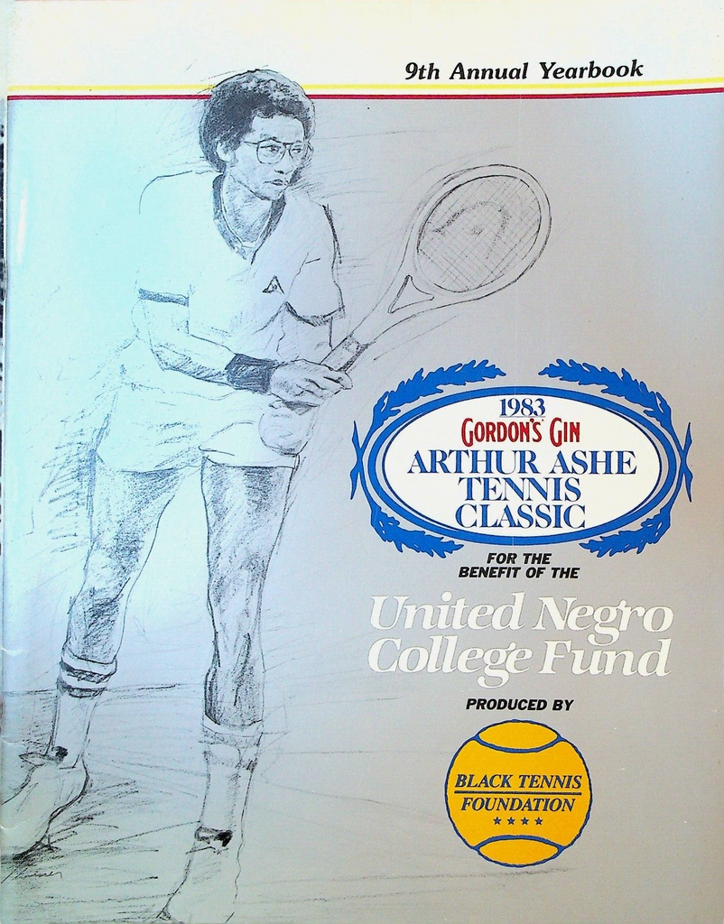 Arthur Ashes Tennis Classic 1983 Yearbook Walter Cronkite Earl Monroe