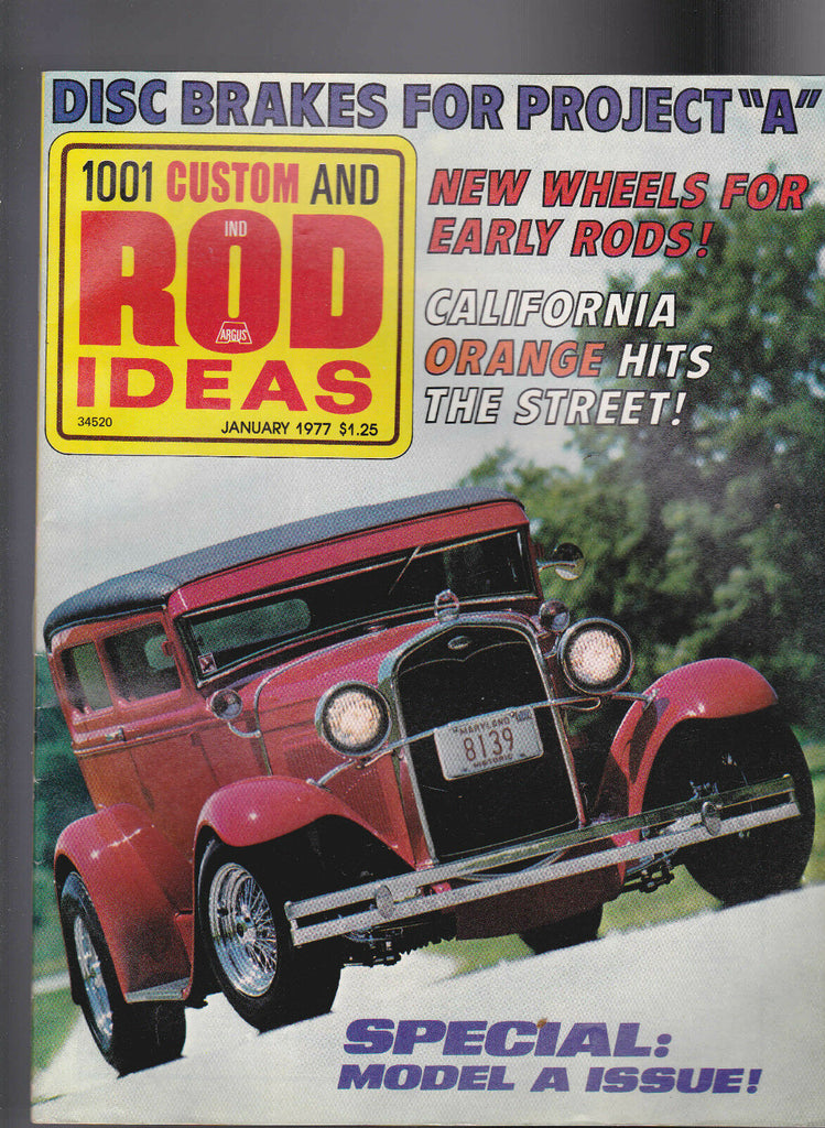 1001 Custom & Rod Ideas Magazine Model A January 1977 Free US S/H