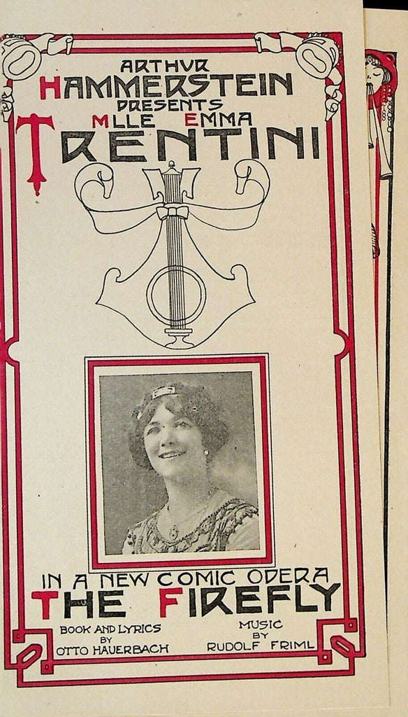 Firefly October 1912 Empire Theatre Syracuse Try-Out Ad Brochure Emma Trentini
