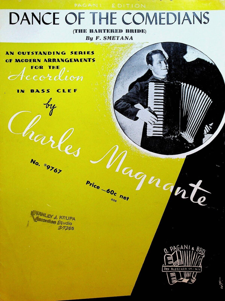 Dance of the Comedians Sheet Music The Bartered Bride 1941 Accordion