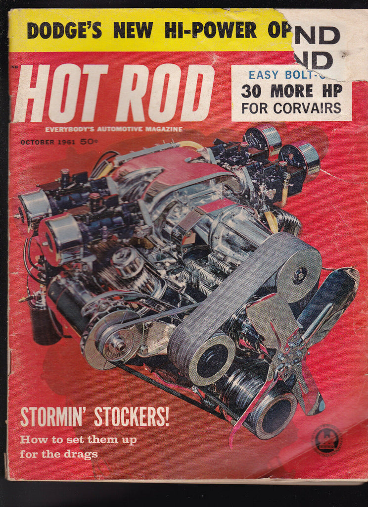 Hot Rod Magazine Dodge Corvairs Stockers October 1961 FREE US S/H