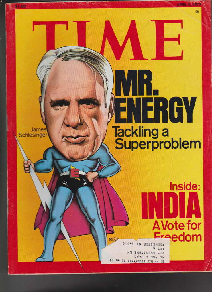 Time Magazine James Schlesinger India April 4 1977