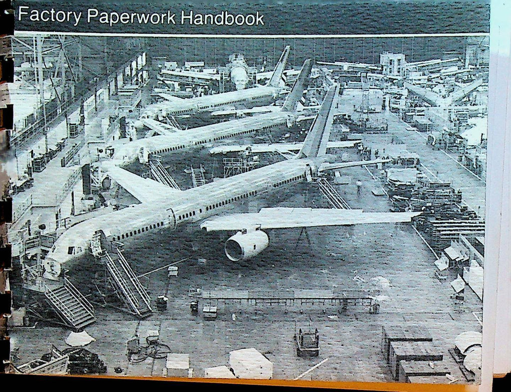 Boeing Factory Paperwork Handbook Employees 1980s Airplane Manufacturer