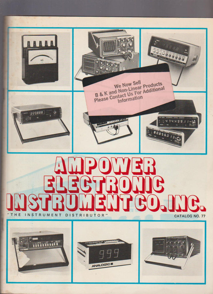 Ampower Electronic Instrument Co Catalog 77 Instrument Distributor