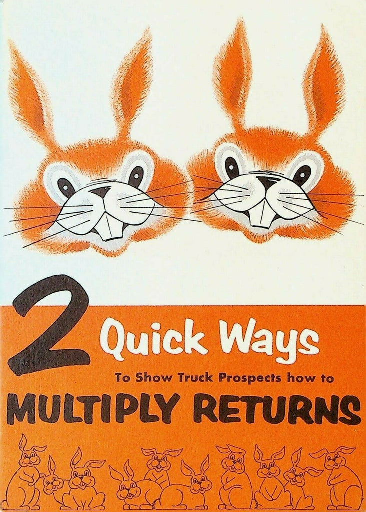 Chevrolet Trucks 1955 Booklet 2 Quick Ways to Show Prospects Multiply Returns