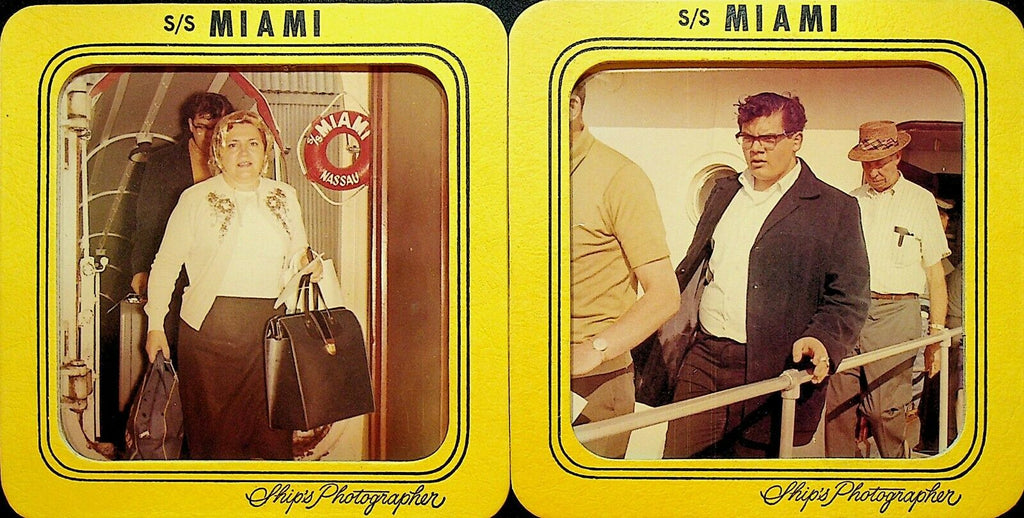 S/S Miami Ship's Photographer 1960s Lot of 2 Tourist Photos Nassau