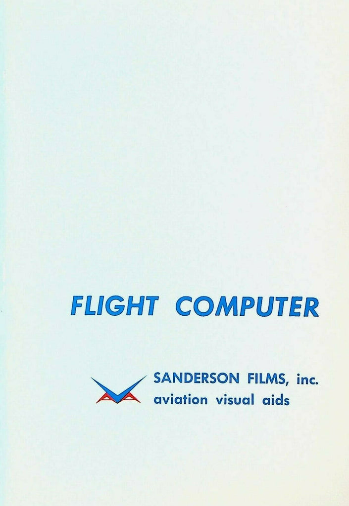 Flight Computer Booklet Sanderson Films 1960 Airplanes Pilot Flying