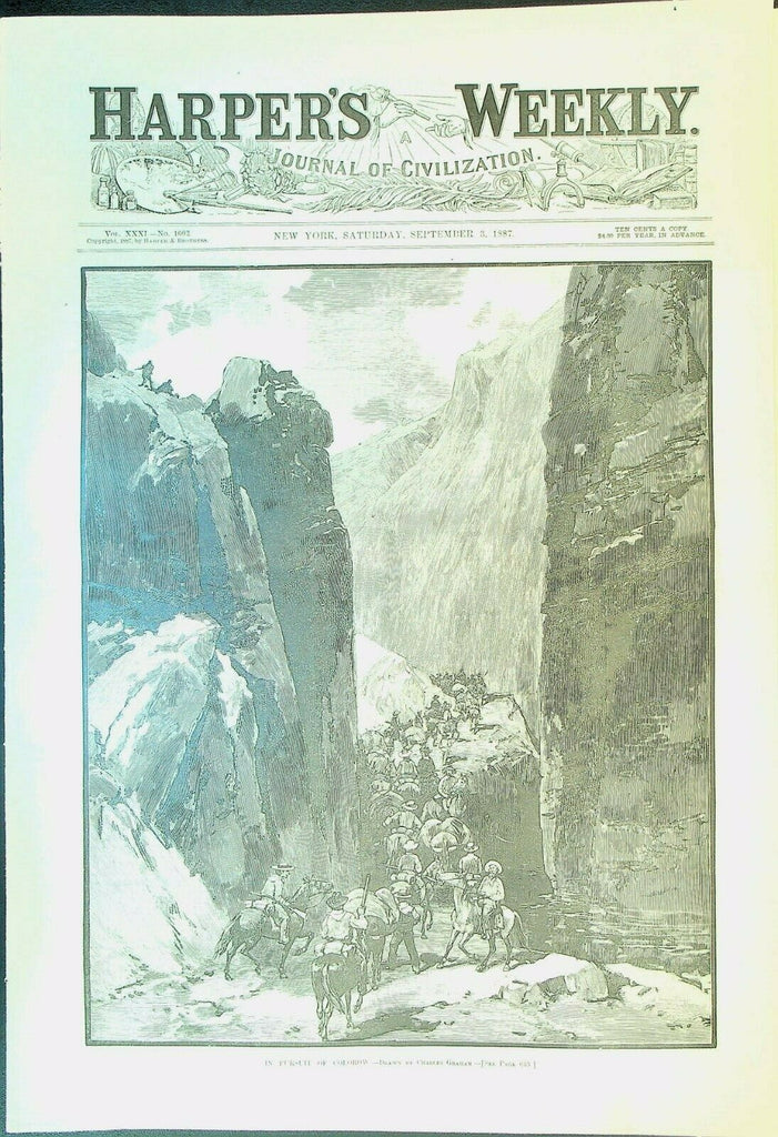 Harper's Weekly September 3 1887 Camden Maine Racing Sloop Yachts
