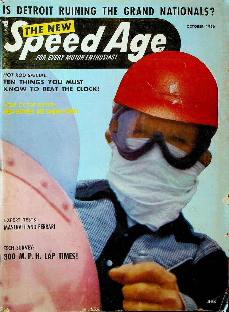 Speed Age Magazine October 1956 Maserati Ferrari Tommy Hinnershitz