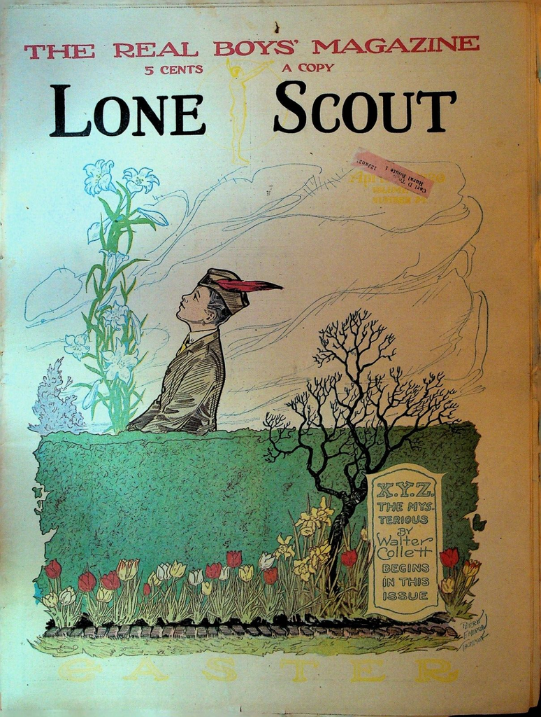 Lone Scout  April 3 1920 Scouting Easter Pend Oreille Tom Sawyer Huck Finn
