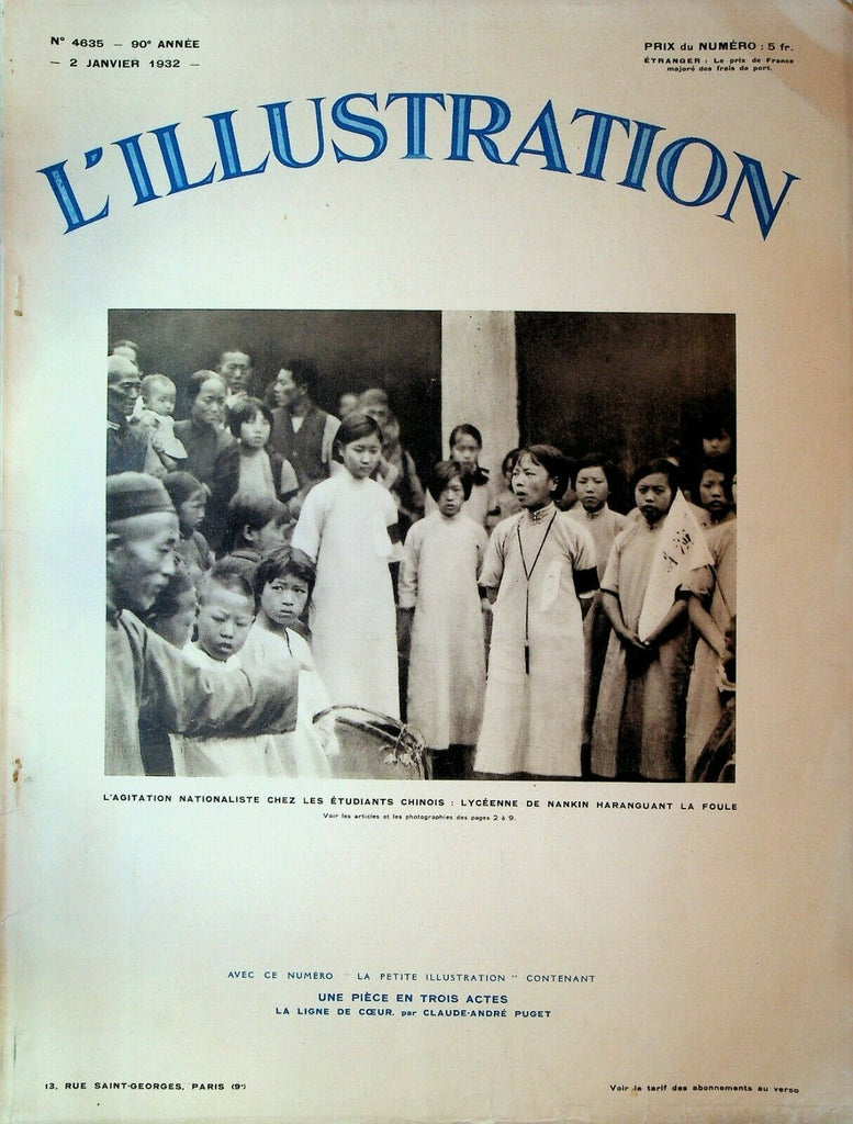L'Illustration Magazine January 2 1932 China Stuttgart The Hunt