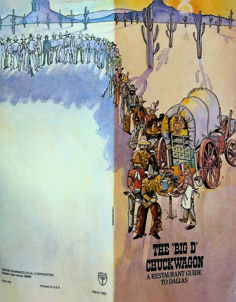 The Big D Chuckwagon 1982 Restaurant Guide to Dallas Texas