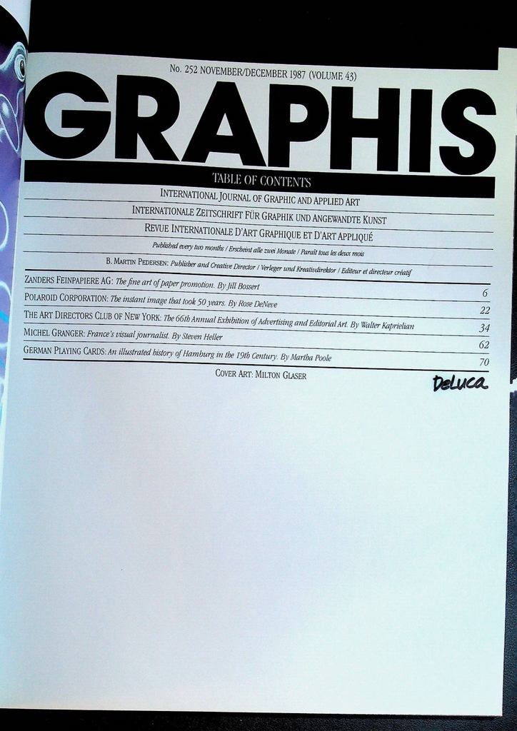 Graphis Magazine 252 November 1987 Michael Granger German Playing Cards